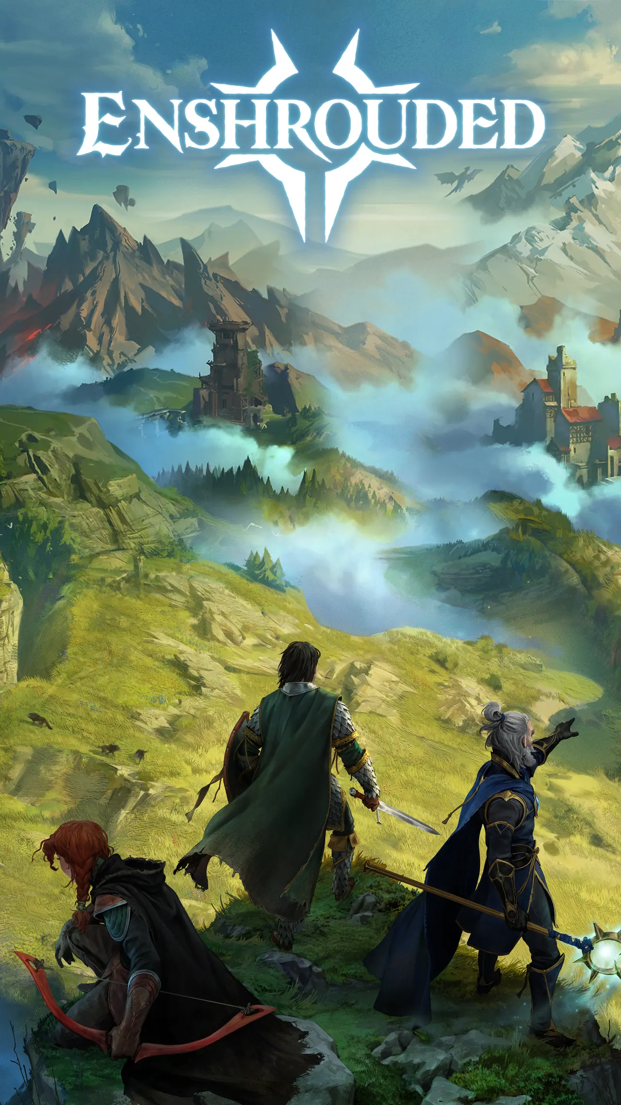 PlayStation and PC players exploring Embervale in Enshrouded 1.0